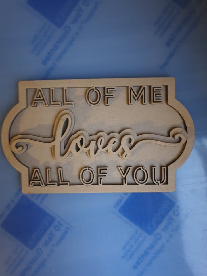 Wooden Love Expression Plaque Blank