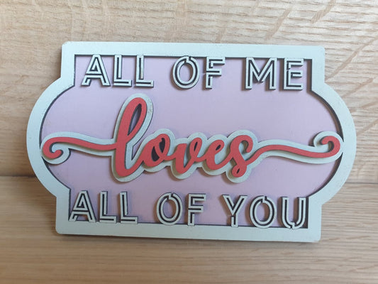 Wooden Love Expression Plaque Blank