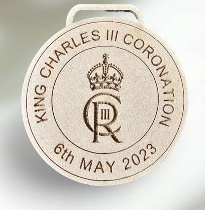 King Charles III medal, Royal Coronation medals, coronation memorabilia, laser cut, keepsake, coronation keepsake, coronation events