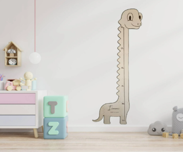 Personalised Dinosaur hight chart, watch me grow, Personalised nursery decor, family height chart, nursery