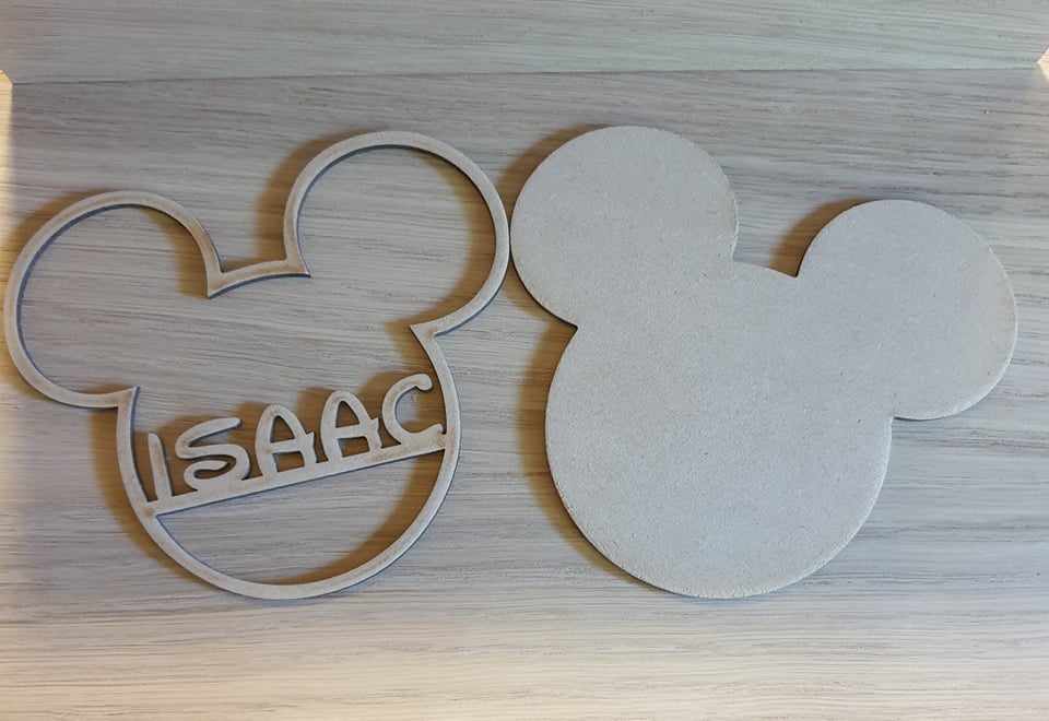 cartoon mouse inspired name plaques, male & female
