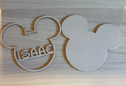 cartoon mouse inspired name plaques, male & female