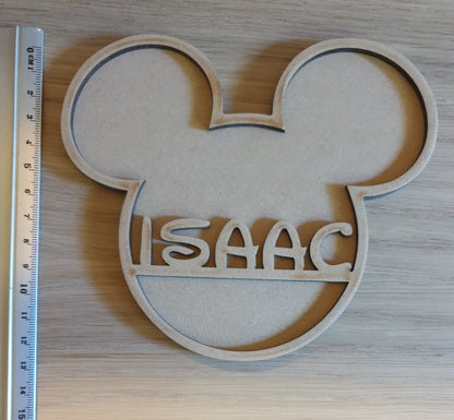 cartoon mouse inspired name plaques, male & female