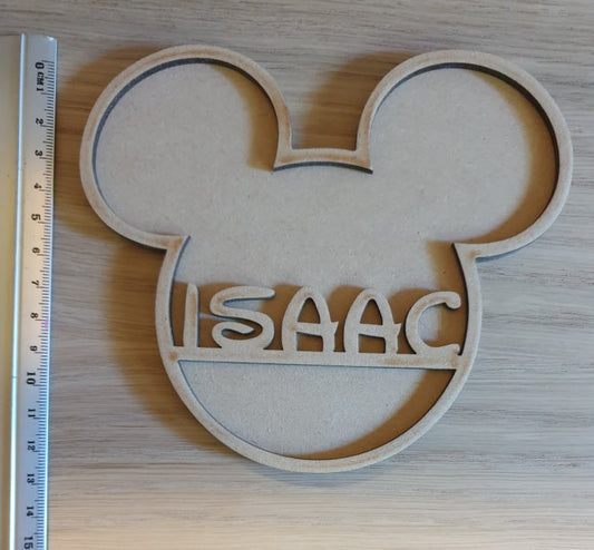 cartoon mouse inspired name plaques, male & female