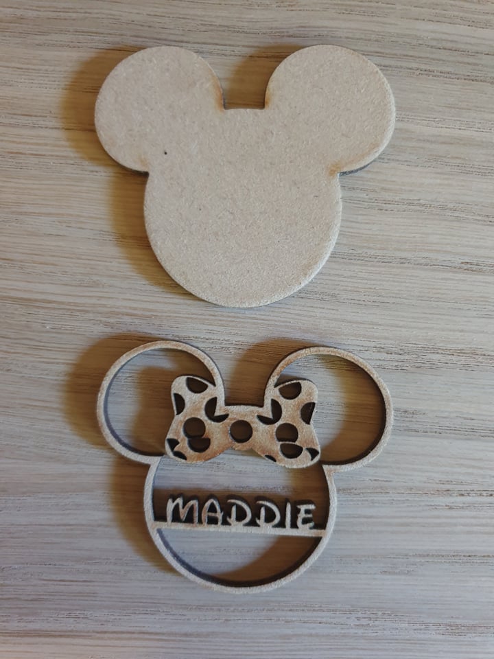 cartoon mouse inspired name plaques, male & female