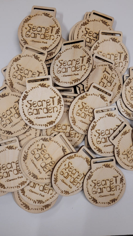 Wood medals, sport medals, environmentally friendly medals, personalised birthday medals, personalised medals