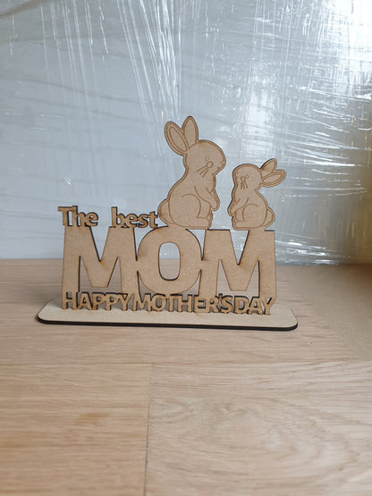 Mother's Day Gift Plaque Bunnies