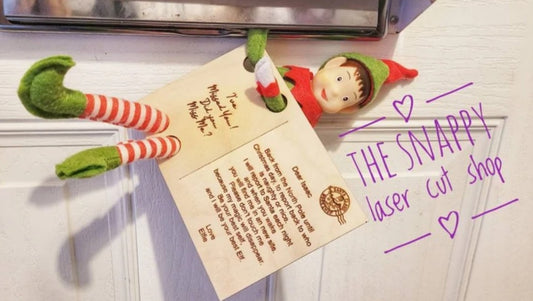 Naughty elf arrival postcard, personalised elf arrival, Christmas elf arrival