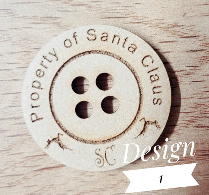 Santa's lost button, Christmas eve stocking filler, craft supplies, mdf, mdf blanks, Christmas blanks.