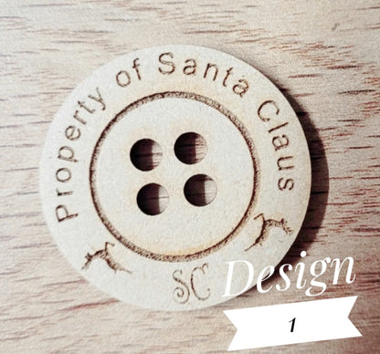 Santa's lost button, Christmas eve stocking filler, craft supplies, mdf, mdf blanks, Christmas blanks.