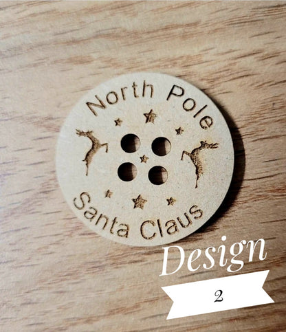 Santa's lost button, Christmas eve stocking filler, craft supplies, mdf, mdf blanks, Christmas blanks.