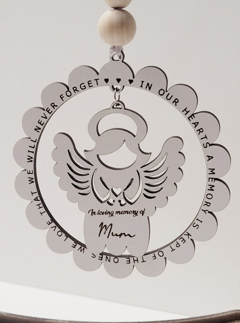 Angel personalised tree bauble, in loving memory decoration, Angel dec ...