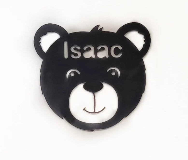 Personalised bear nursery wall art