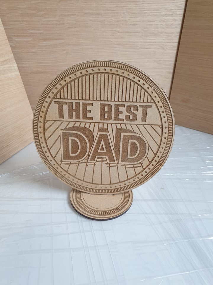 Fathers Day Gift The Best Dad Trophy Blank