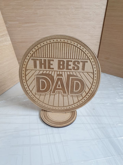Fathers Day Gift The Best Dad Trophy Blank