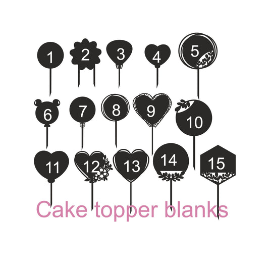 acrylic cake topper blanks 10cm head large selection